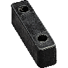 Rammpuffer Rubber 1, 2 Bohrungen, Ø 10mm, vulkanisiertes Neugummi, 52x200x60mm