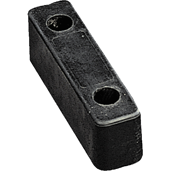 Rammpuffer Rubber 1, 2 Bohrungen, Ø 10mm, vulkanisiertes Neugummi, 52x200x60mm-Beschreibung lesen