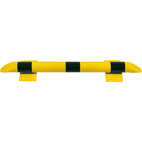 Rollstopp, zum Aufdübeln, gelb/schwarz, Stahlrohr, feuerverzinkt, Ø 76mm, 1000mm-Leggi tutto