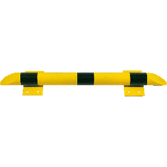 Rollstopp, zum Aufdübeln, gelb/schwarz, Stahlrohr, feuerverzinkt, Ø 76mm, 1000mm-Beschreibung lesen