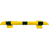 Rollstopp, zum Aufdübeln, gelb/schwarz, Stahlrohr, feuerverzinkt, Ø 76mm, 1000mm Rollstopp, zum Aufdübeln, gelb/schwarz, Stahlrohr, feuerverzinkt, Ø 76mm, 1000mm