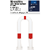 Schutzbügel, zum Aufdübeln, rot/weiß, Stahl, verzinkt, pulverb., Ø76mm, 300x650mm