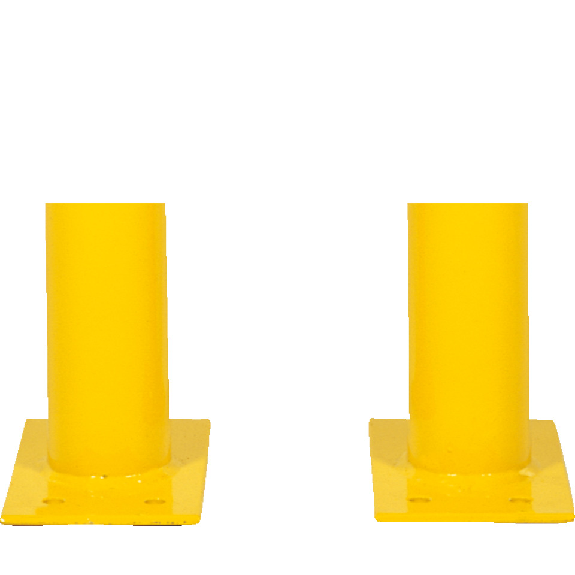 Schutzbügel, zum Aufdübeln, gelb/schwarz, Stahl, verzinkt, pulverb., Ø76mm, 750x250mm Schutzbügel, zum Aufdübeln, gelb/schwarz, Stahl, verzinkt, pulverb., Ø76mm, 750x250mm-Beschreibung lesen