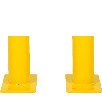 Schutzbügel, zum Aufdübeln, gelb/schwarz, Stahl, verzinkt, pulverb., Ø76mm, 750x250mm-Beschreibung lesen