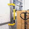 Wandschutzbügel, zum Aufdübeln, gelb/schwarz, verzinkt, pulverbeschichtet, Ø 60mm, 1000x300mm