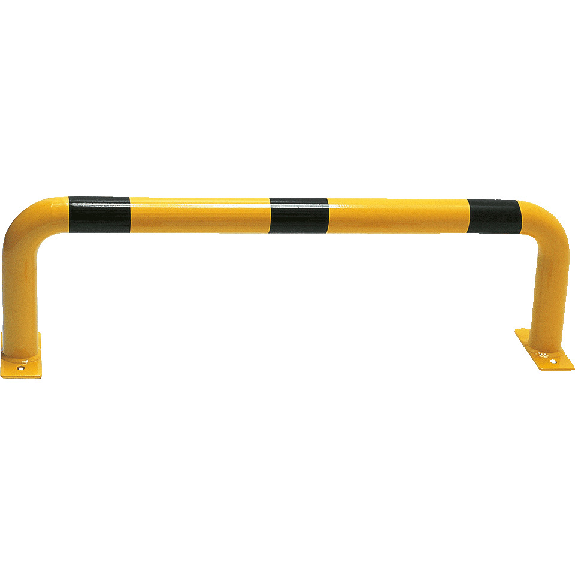 Wandschutzbügel, zum Aufdübeln, gelb/schwarz, verzinkt, pulverbeschichtet, Ø 60mm, 1000x300mm Wandschutzbügel, zum Aufdübeln, gelb/schwarz, verzinkt, pulverbeschichtet, Ø 60mm, 1000x300mm-Beschreibung lesen