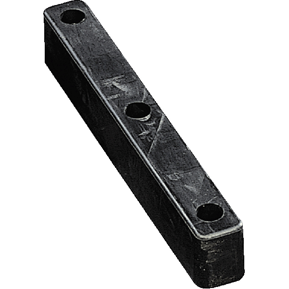 Rammpuffer Rubber 2, 3 Bohrungen, Ø 10mm, vulkanisiertes Neugummi, 52x400x60mm Rammpuffer Rubber 2, 3 Bohrungen, Ø 10mm, vulkanisiertes Neugummi, 52x400x60mm-Beschreibung lesen