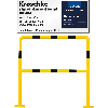 Schutzbügel light mit Knieholm, zum Aufdübeln, gelb/schwarz, Stahl, Ø 40mm, 1000x1000mm