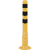 Absperrpfosten StandUp, richtet sich selbsttätig auf, gelb/schwarz, Ø 80mm, 750mm Absperrpfosten StandUp, richtet sich selbsttätig auf, gelb/schwarz, Ø 80mm, 750mm