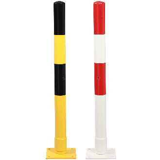 Sperrpfosten Flex, zum Aufdübeln, gelb/schwarz, Stahl, 1000mm-Beschreibung lesen