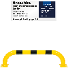 Schutzbügel, zum Aufdübeln, gelb/schwarz, Stahl, verzinkt, pulverb., Ø76mm, 1000x250mm