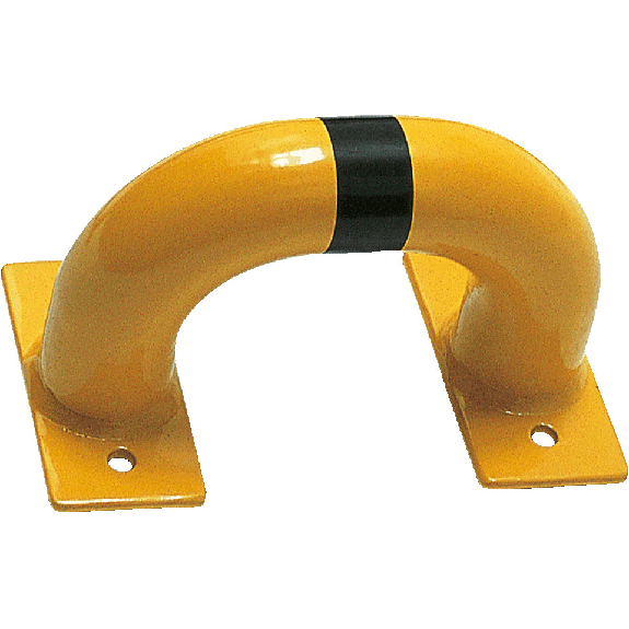 Wandschutzbügel, zum Aufdübeln, gelb/schwarz, verzinkt, pulverbeschichtet, Ø 60mm, 250x150mm Wandschutzbügel, zum Aufdübeln, gelb/schwarz, verzinkt, pulverbeschichtet, Ø 60mm, 250x150mm-Beschreibung lesen