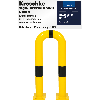 Schutzbügel, zum Aufdübeln, gelb/schwarz, Stahl, verzinkt, pulverb., Ø76mm, 300x650mm Schutzbügel, zum Aufdübeln, gelb/schwarz, Stahl, verzinkt, pulverb., Ø76mm, 300x650mm