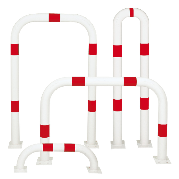 Schutzwinkel, zum Einbetonieren, rot/weiß, verzinkt, pulverbeschichtet, 350x1150mm-Leer más