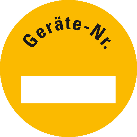 Inventaretikett Geräte-Nr., gelb, Dokumentenfolie, selbstklebend, Ø 30mm, 18/Bogen Inventaretikett Geräte-Nr., gelb, Dokumentenfolie, selbstklebend, Ø 30mm, 18/Bogen-Beschreibung lesen