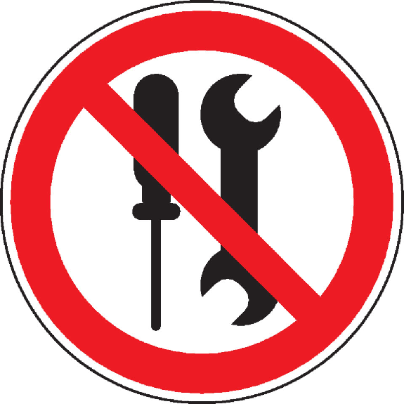 Verbotsschild Verbot der Werkzeugwartung durch die Benutzer, ISO, Folie, Ø 100mm Verbotsschild Verbot der Werkzeugwartung durch die Benutzer, ISO, Folie, Ø 100mm-Beschreibung lesen