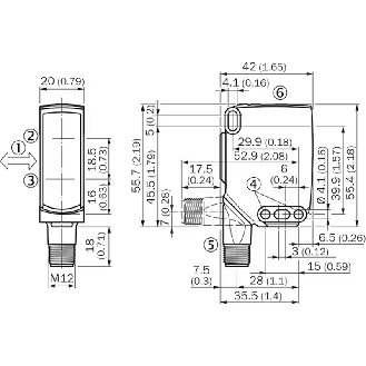 Cellule EAP PNP/NPN P=250mm PinPoint IO-Link LO/DO / M12 4P - WTF16P-24162620A00-Lire la description