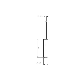 Cellule Barrage (R) AMPLI P=75m IR Ø10x41mm PC Câble 10m PVC - DGR/01-0B-Lire la description