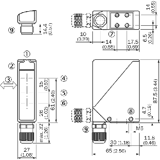 Cellule EAP PNP/NPN P=1,2m Pot. LR LO/DO / M12 4P - WT24-2B470-Lire la description