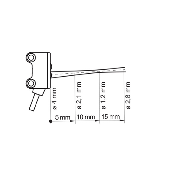 Cellule EAP PNP P=15mm fixe LR LO/DO / Câble 2m PVC - O200.GR.F-PV1Z.72CV/H006_BX15-Lire la description