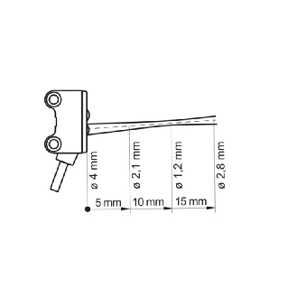 Cellule EAP PNP P=15mm fixe LR LO/DO / Câble 2m PVC - O200.GR.F-PV1Z.72CV/H006_BX15-Lire la description