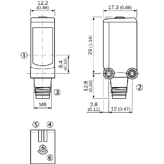 Cellule Bar. reflex PNP P=12m Laser DO / M08 4P - WL4SL-3F2234-Lire la description