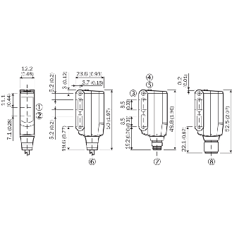 Cellule EAP PNP P=300mm Pot. Laser LO/DO / M12 4P+C0.12m - WTB9L-3P3461-Lire la description