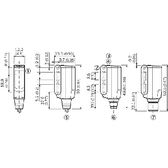 Cellule Bar. reflex transp. PNP P=5m PinPoint LO/DO / M12 4P+C0.12m - WL9G-3P3432S03-Lire la description