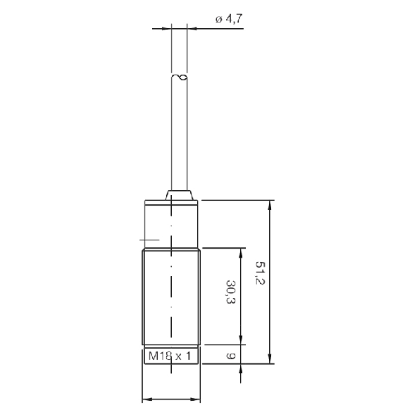 Cellule Bar. reflex PNP P=6m IR NO+NF M18 Plast. Axial Câble 2m PVC - FQIC/BP-0A-Lire la description