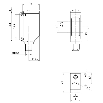 Cellule Barrage (R) PNP P=15m IR NO+NF Inox 316L M08 4P - QFID/BP-1F-Lire la description
