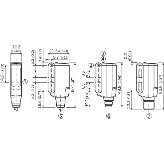 Cellule Bar. reflex PNP P=12m Laser LO/DO / M12 4P - WL9L-3P2432S01-Lire la description
