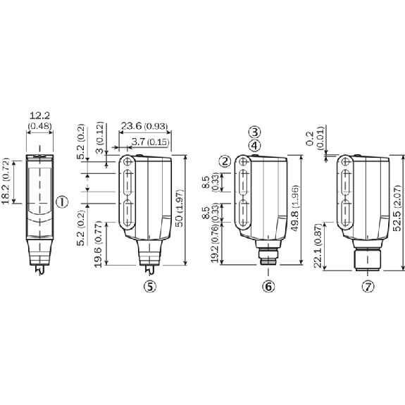 Cellule Bar. reflex PNP P=12m Laser LO/DO / M12 4P - WL9L-3P2432S01-Lire la description