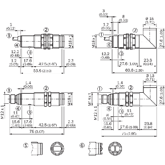 Cellule Directe PNP P=800mm IR M18 LO/DO Plast. Axial / Câble 2m - VTE18-4P8712-Lire la description
