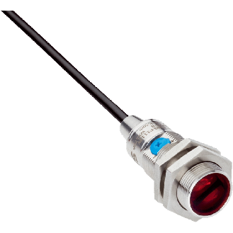 Cellule EAP NPN P=300mm Pot. PinPoint LO/DO M18 Inox Axial / Câble 2m - GRTB18S-N1112V-Lire la description