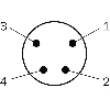 Cellule Bar. reflex PNP/NPN P=4,5m PinPoint DO / M08 3P+C0.1m - WLD4FP-313111A0ZZZ