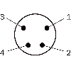 Cellule Bar. reflex PNP P=12m Pot. Laser LO/DO 10-30Vdc M08 4P+C0.4m - GL6L-F6211