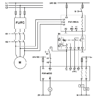 Dispositif de sécurité pour la surveillance des arrêts moteurs - PSR-MM25-1NO-2DO-24DC-SC-Lire la description