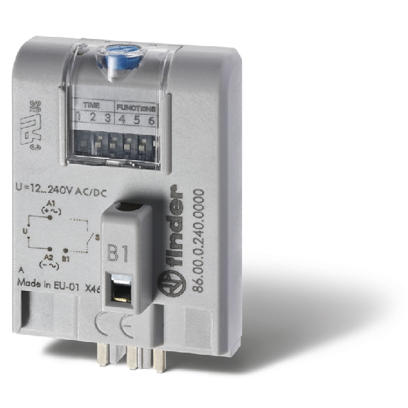 Module tempo multifonction 12-240V AC-DC, de 0,05s a100h - 860002400000 (86.00.0.240.0000) Module tempo multifonction 12-240V AC-DC, de 0,05s a100h - 860002400000 (86.00.0.240.0000)-Lire la description
