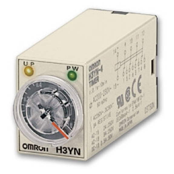 Minuterie DPDT 5A-250VAC 4 Fct (0.1s-10mn), 12VDC, 8 broches - H3YN-2 DC12 Minuterie DPDT 5A-250VAC 4 Fct (0.1s-10mn), 12VDC, 8 broches - H3YN-2 DC12-Lire la description