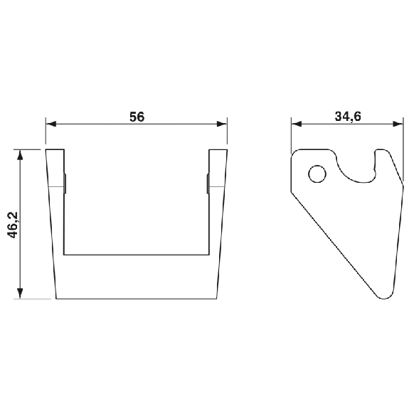 Etrier EVO pour embase B10 à B24 (double verouillage) - HC-STA-B10-24-DL-PLBK-Lire la description