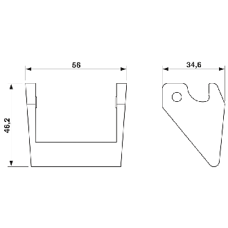 Etrier EVO pour embase B10 à B24 (double verouillage) - HC-STA-B10-24-DL-PLBK-Lire la description