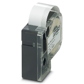 Cassette de repérage pour THERMOFOX, type EM, 18mm, blanc, encre noir - MM-EML (EX18)R C1 WH/BK-Lire la description
