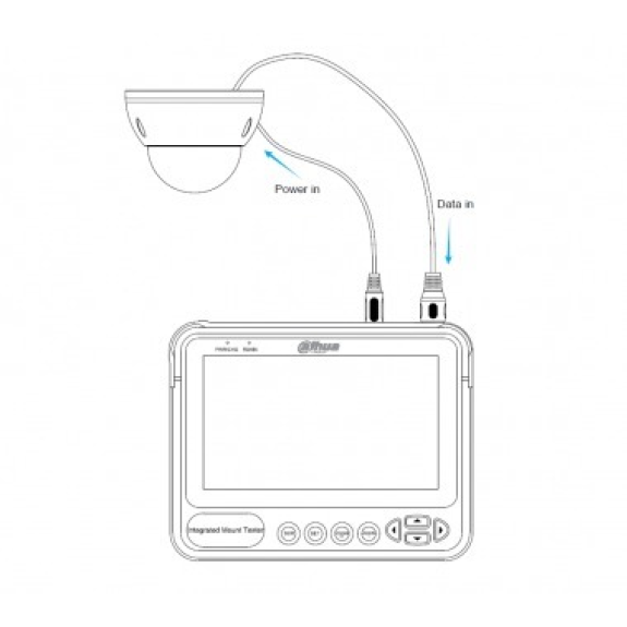 Dahua - PFM904 - HDCVI Analog Tester, - 4,3" Bildschirm - Unterstützt HDCVI (bis 4K) /AHD /TVI /CVBS - Unterstützt DC 1-Beschreibung lesen