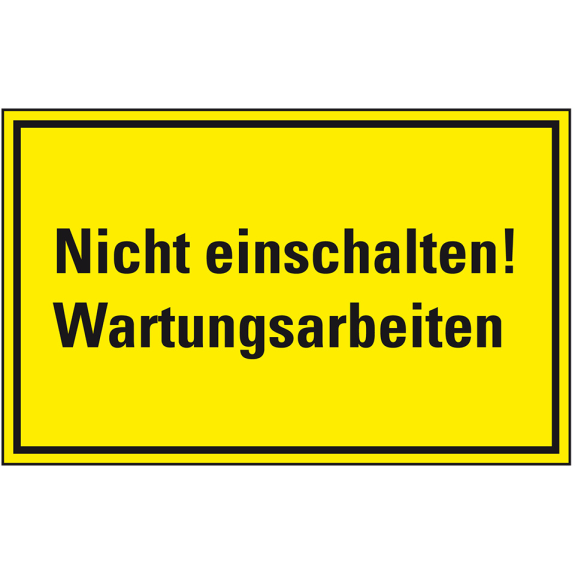 Warnschild Nicht einschalten! Wartungsarbeiten, Magnetfolie, 300x200mm-Beschreibung lesen