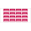 Inventaretikett Inventar-Nr., rot, Dokumentenfolie, Spezialkleber, 40x20mm, 16/Bogen