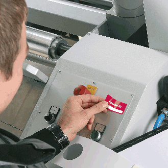 Inventaretikett Inventar-Nr., rot, Dokumentenfolie, Spezialkleber, 40x20mm, 16/Bogen-Beschreibung lesen