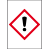 Gefahrensymbole Ausrufezeichen GHS 07, Folie, selbstklebend, 50mm, 10m/Rolle, GHS-Verordnung