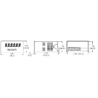 Compteur 8 dgts 115-230Vac - PAXLC800-Lire la description