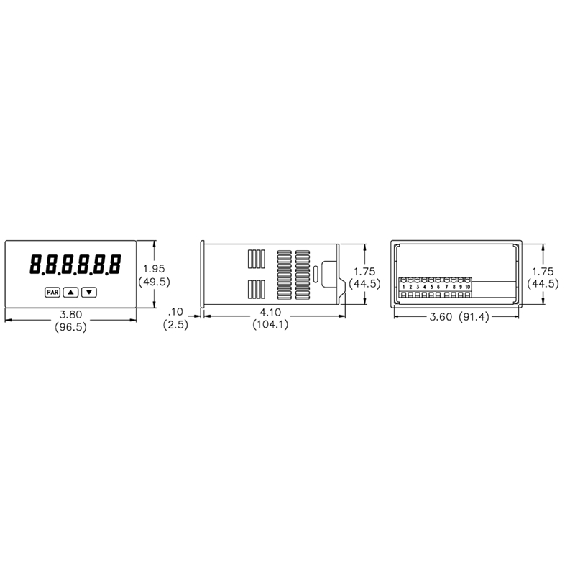 Compteur 8 dgts 115-230Vac - PAXLC800 Compteur 8 dgts 115-230Vac - PAXLC800-Lire la description