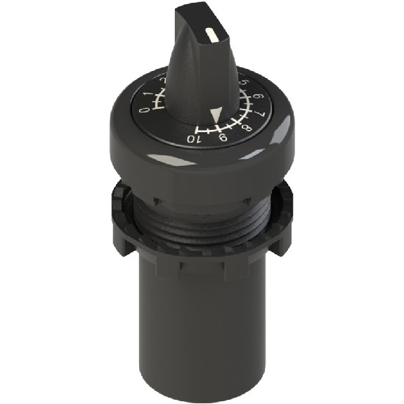 Potentiomètre 10 kohm, Cermet 0,5 W, (noir), Push-In - E6 1DM010K-D311 Potentiomètre 10 kohm, Cermet 0,5 W, (noir), Push-In - E6 1DM010K-D311-Lire la description